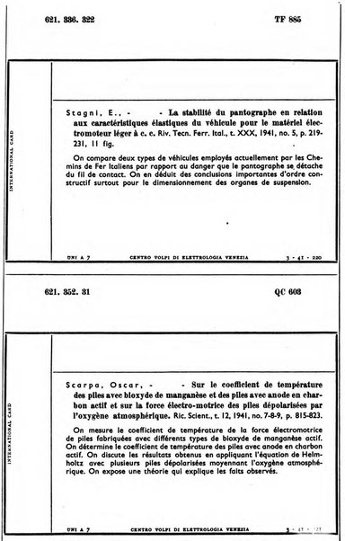 Bollettino del Centro Volpi di elettrologia