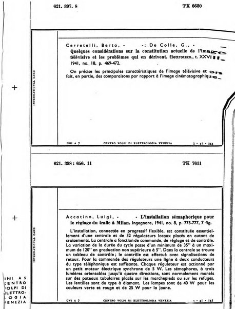 Bollettino del Centro Volpi di elettrologia