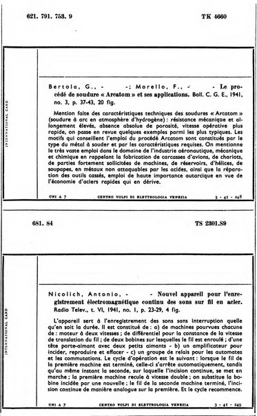 Bollettino del Centro Volpi di elettrologia