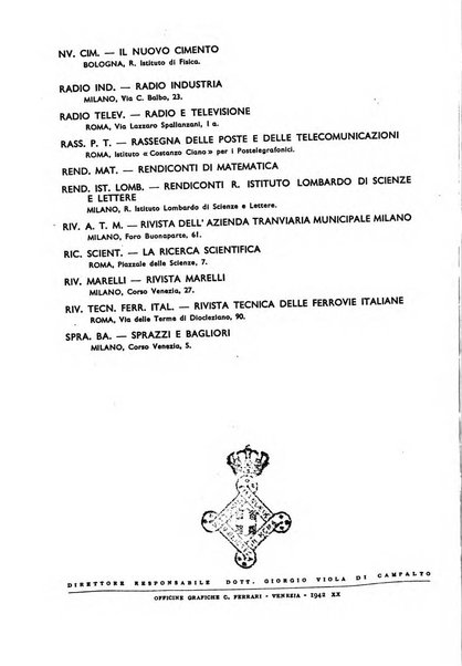 Bollettino del Centro Volpi di elettrologia