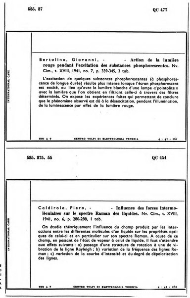 Bollettino del Centro Volpi di elettrologia