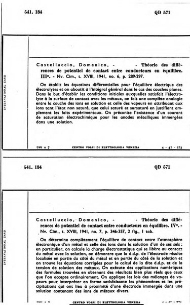 Bollettino del Centro Volpi di elettrologia