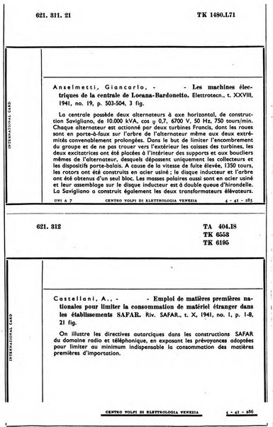 Bollettino del Centro Volpi di elettrologia