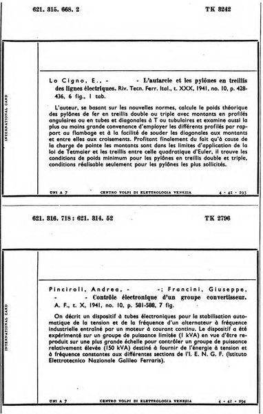 Bollettino del Centro Volpi di elettrologia