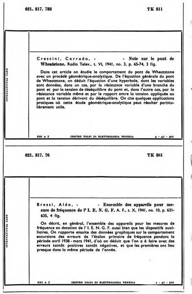 Bollettino del Centro Volpi di elettrologia