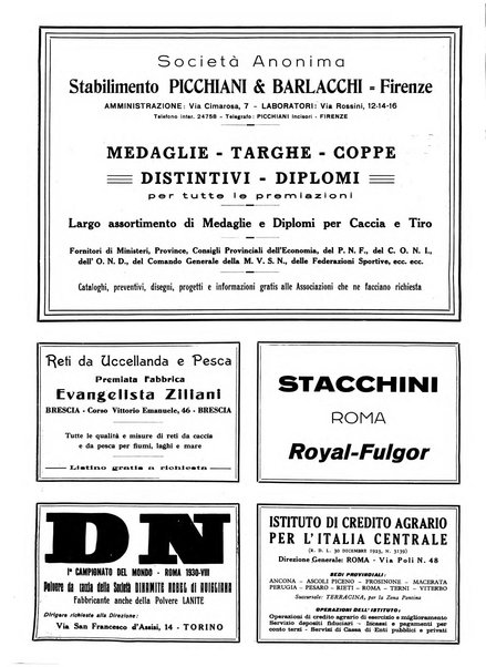 Venatoria ufficiale della Federazione nazionale fascista cacciatori italiani, delle Commissioni venatorie prov. e delle Associazioni prov. cacciatori