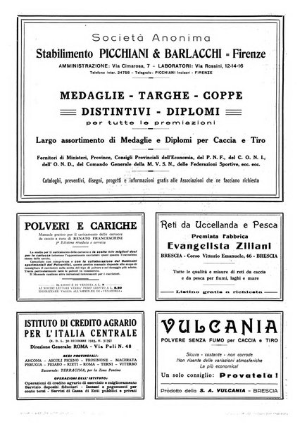 Venatoria ufficiale della Federazione nazionale fascista cacciatori italiani, delle Commissioni venatorie prov. e delle Associazioni prov. cacciatori