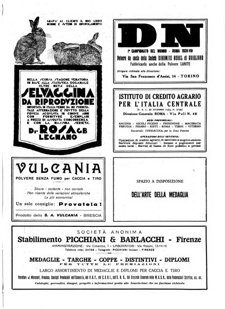 Venatoria ufficiale della Federazione nazionale fascista cacciatori italiani, delle Commissioni venatorie prov. e delle Associazioni prov. cacciatori