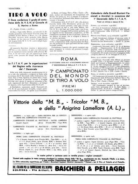 Venatoria ufficiale della Federazione nazionale fascista cacciatori italiani, delle Commissioni venatorie prov. e delle Associazioni prov. cacciatori