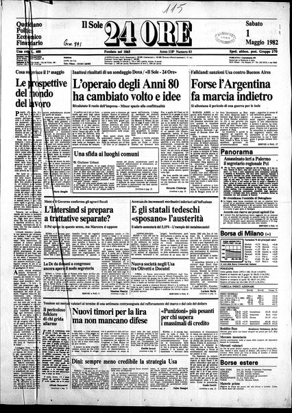 Il sole-24 ore : quotidiano politico economico finanziario / fondato nel 1865