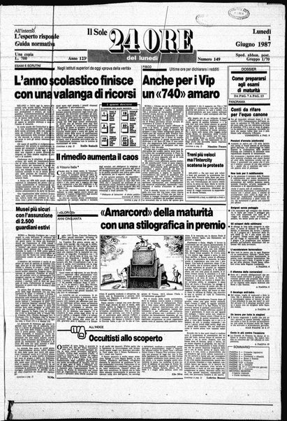 Il sole-24 ore : quotidiano politico economico finanziario / fondato nel 1865