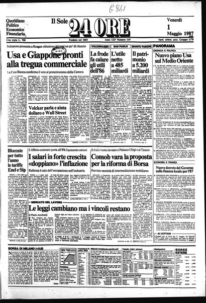 Il sole-24 ore : quotidiano politico economico finanziario / fondato nel 1865