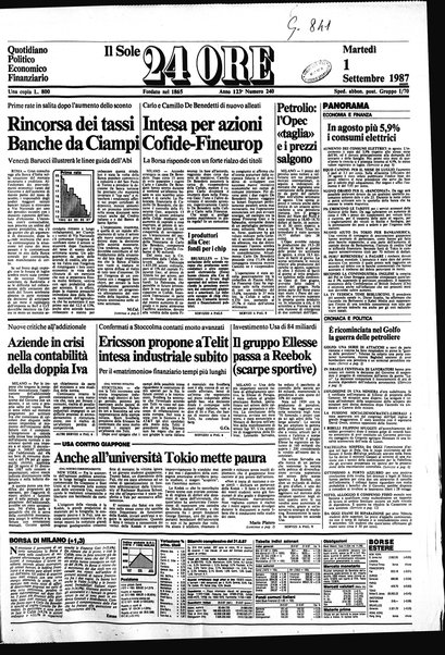 Il sole-24 ore : quotidiano politico economico finanziario / fondato nel 1865