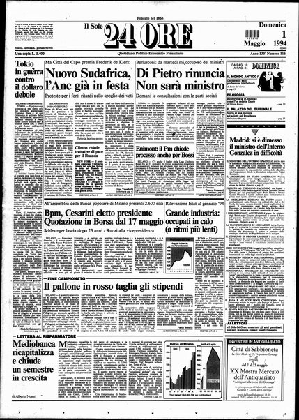Il sole-24 ore : quotidiano politico economico finanziario / fondato nel 1865