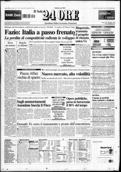 Il sole-24 ore : quotidiano politico economico finanziario / fondato nel 1865