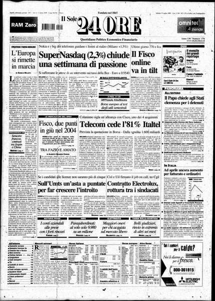 Il sole-24 ore : quotidiano politico economico finanziario / fondato nel 1865