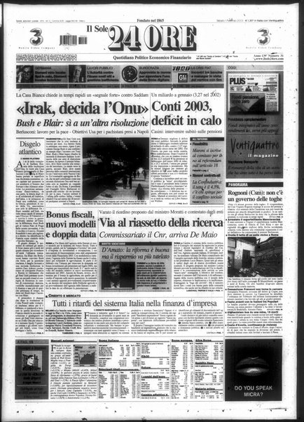 Il sole-24 ore : quotidiano politico economico finanziario / fondato nel 1865