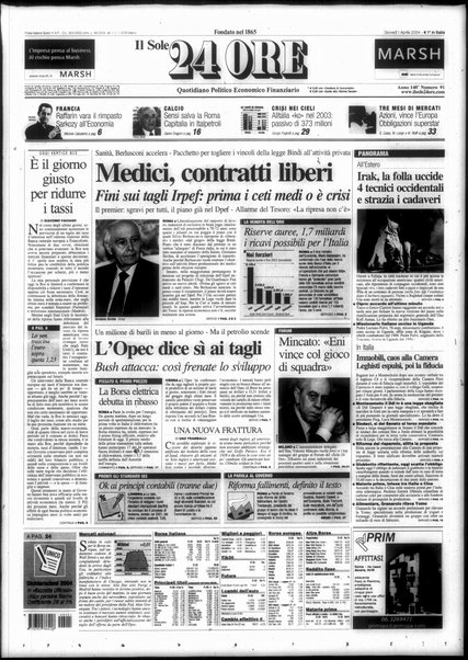Il sole-24 ore : quotidiano politico economico finanziario / fondato nel 1865