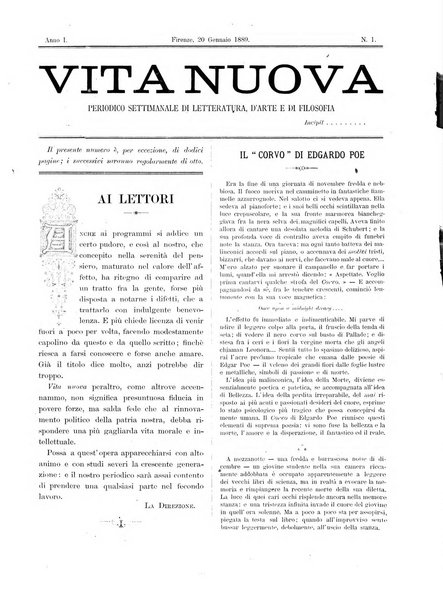 Vita nuova periodico settimanale di letteratura, d'arte e di filosofia