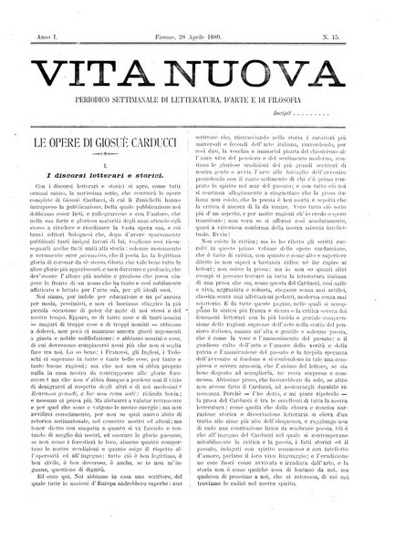 Vita nuova periodico settimanale di letteratura, d'arte e di filosofia