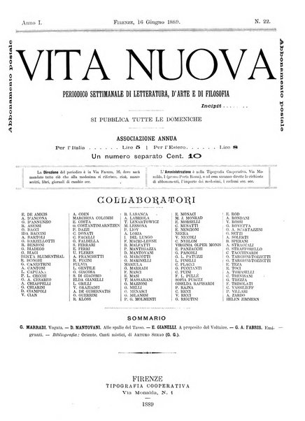 Vita nuova periodico settimanale di letteratura, d'arte e di filosofia