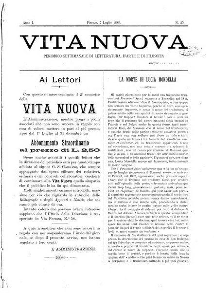 Vita nuova periodico settimanale di letteratura, d'arte e di filosofia