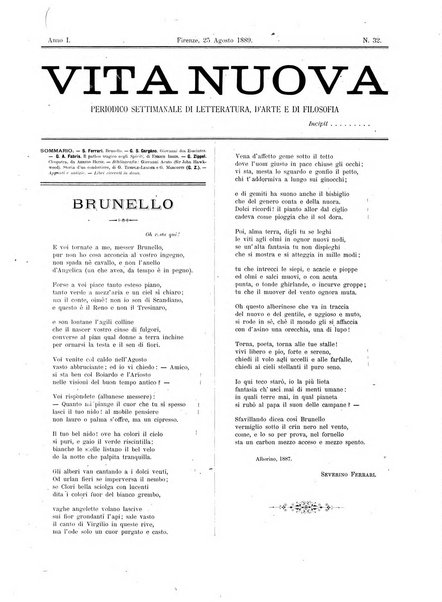 Vita nuova periodico settimanale di letteratura, d'arte e di filosofia