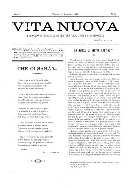 Vita nuova periodico settimanale di letteratura, d'arte e di filosofia