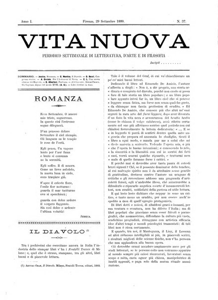 Vita nuova periodico settimanale di letteratura, d'arte e di filosofia