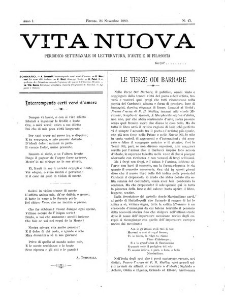 Vita nuova periodico settimanale di letteratura, d'arte e di filosofia