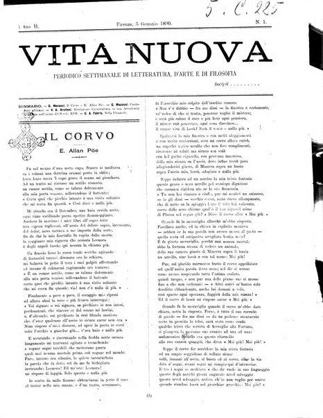 Vita nuova periodico settimanale di letteratura, d'arte e di filosofia