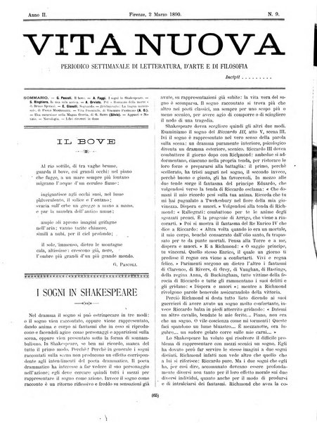 Vita nuova periodico settimanale di letteratura, d'arte e di filosofia