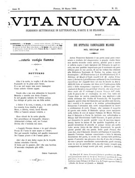 Vita nuova periodico settimanale di letteratura, d'arte e di filosofia