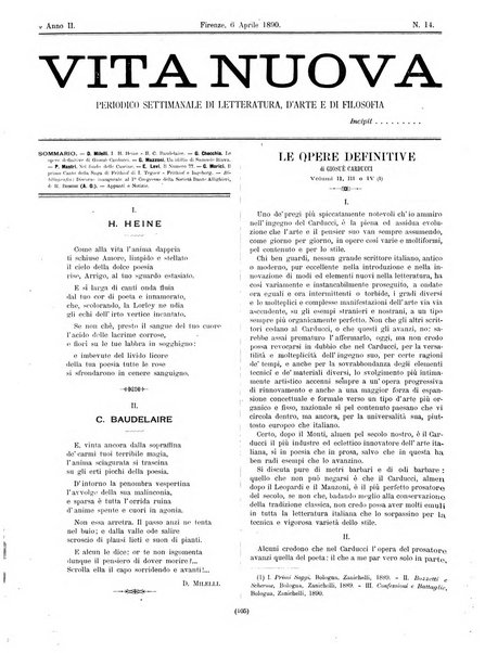 Vita nuova periodico settimanale di letteratura, d'arte e di filosofia