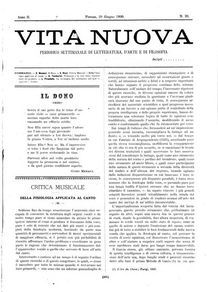 Vita nuova periodico settimanale di letteratura, d'arte e di filosofia