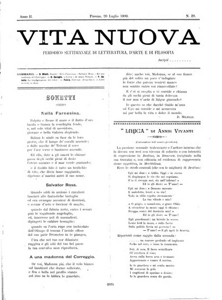 Vita nuova periodico settimanale di letteratura, d'arte e di filosofia