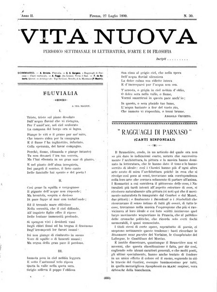 Vita nuova periodico settimanale di letteratura, d'arte e di filosofia