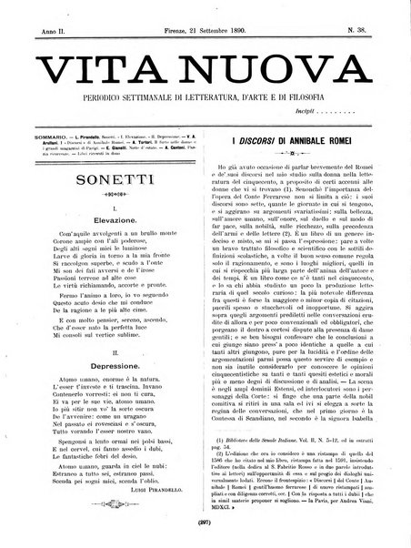 Vita nuova periodico settimanale di letteratura, d'arte e di filosofia