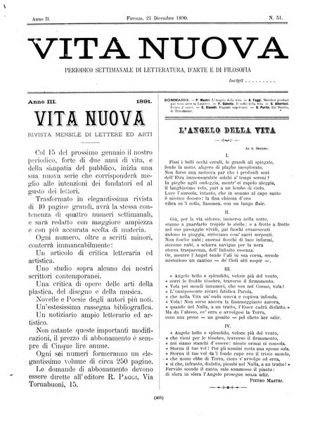 Vita nuova periodico settimanale di letteratura, d'arte e di filosofia