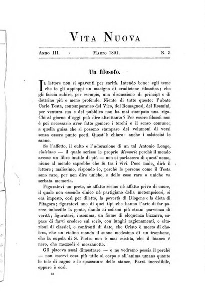 Vita nuova periodico settimanale di letteratura, d'arte e di filosofia