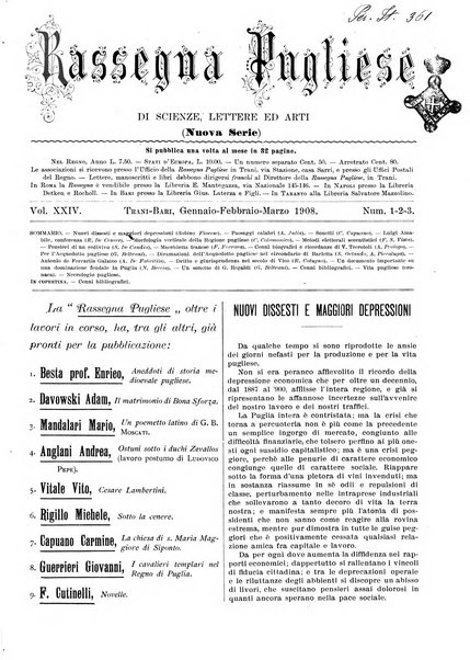 Rassegna pugliese di scienze, lettere ed arti