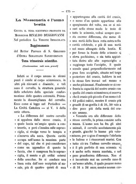 La vergine immacolata periodico sacro romano