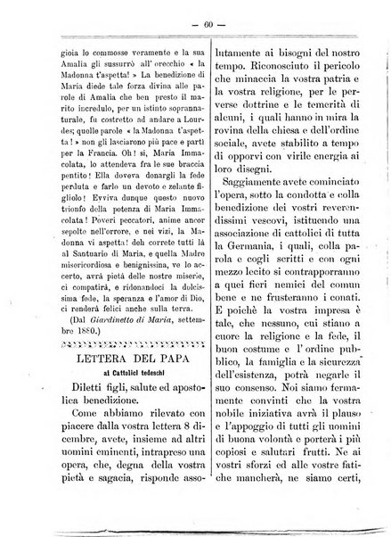 La vergine immacolata periodico sacro romano