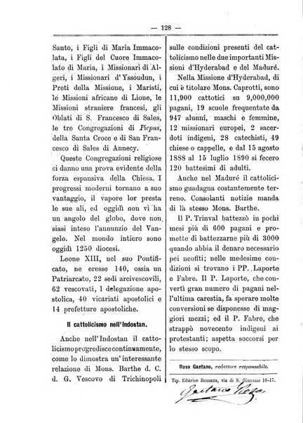 La vergine immacolata periodico sacro romano