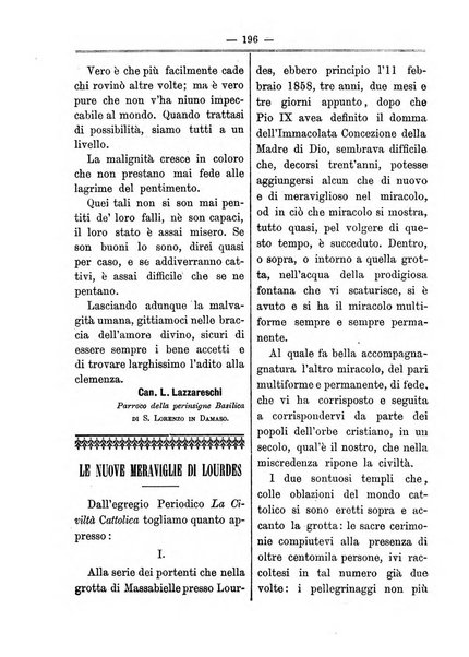 La vergine immacolata periodico sacro romano