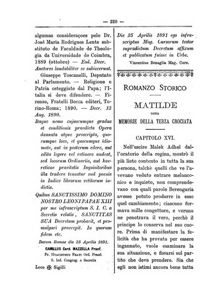 La vergine immacolata periodico sacro romano