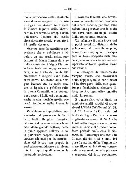 La vergine immacolata periodico sacro romano