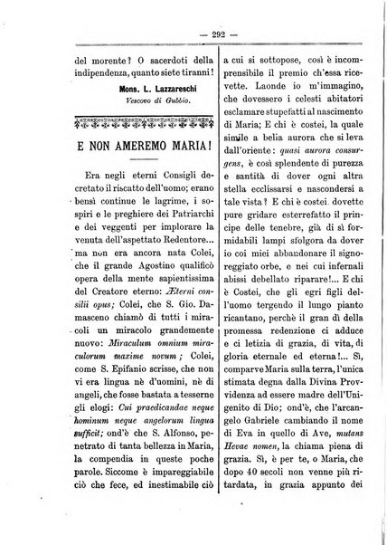 La vergine immacolata periodico sacro romano