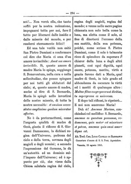 La vergine immacolata periodico sacro romano