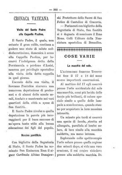 La vergine immacolata periodico sacro romano